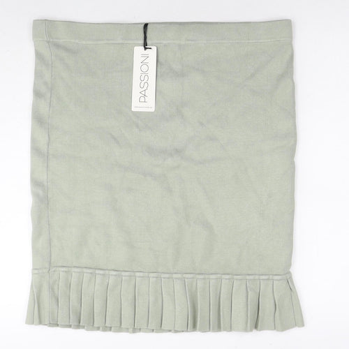 Passioni Womens Green Viscose Straight & Pencil Skirt Size 2XL