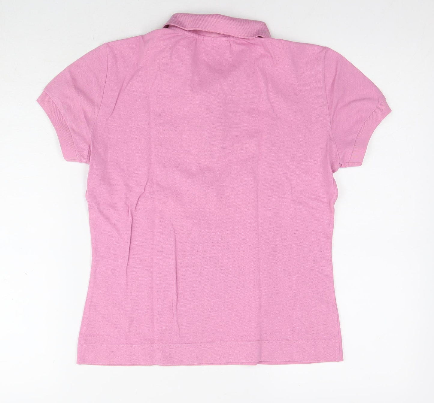 Lacoste Womens Pink Cotton Basic Polo Size 14 Collared