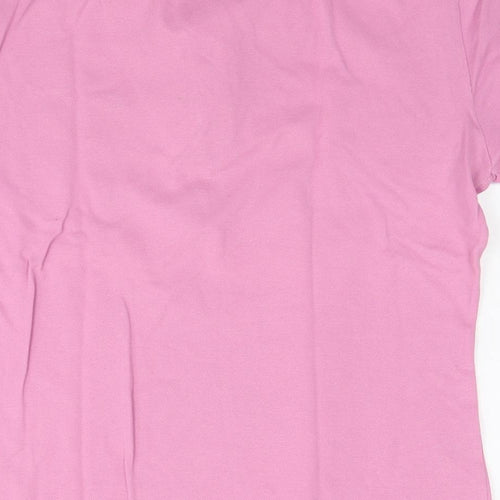 Lacoste Womens Pink Cotton Basic Polo Size 14 Collared