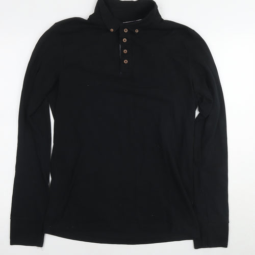 Xact Mens Black Cotton Polo Size M Collared Pullover