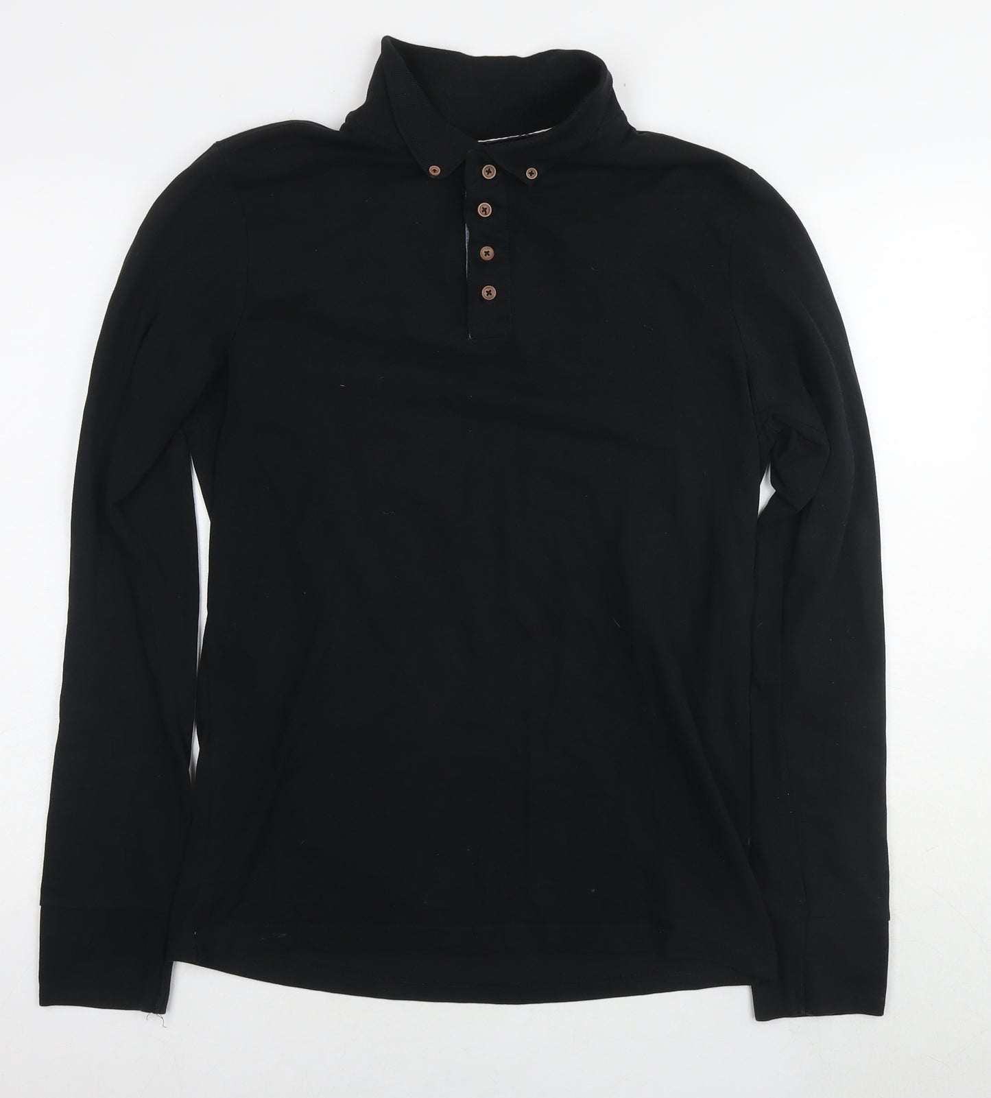 Xact Mens Black Cotton Polo Size M Collared Pullover