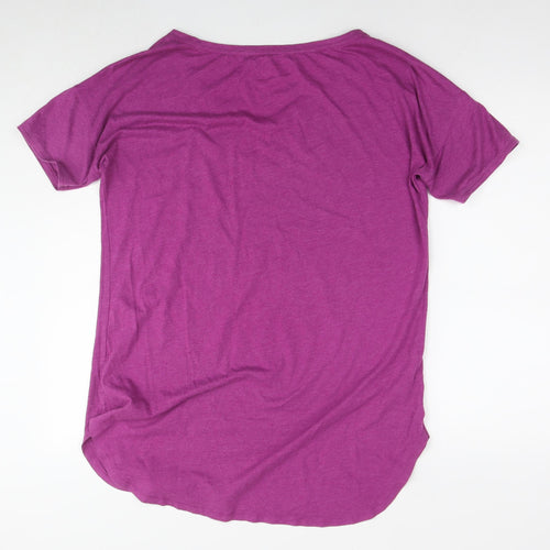 Victoria's Secret Womens Purple Cotton Tunic T-Shirt Size M Round Neck