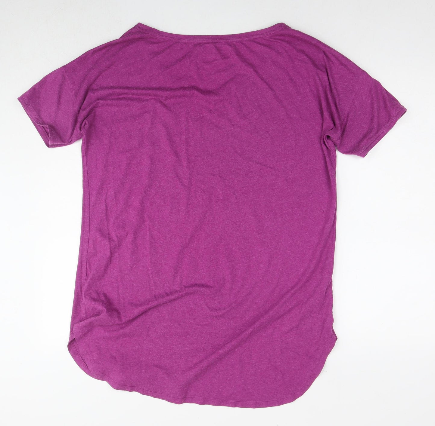 Victoria's Secret Womens Purple Cotton Tunic T-Shirt Size M Round Neck