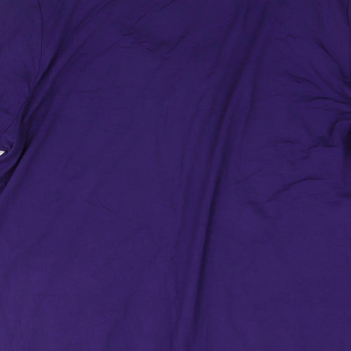 Ulla Popken Womens Purple Viscose T-Shirt Dress Size 14 Round Neck Pullover - Size 14-16