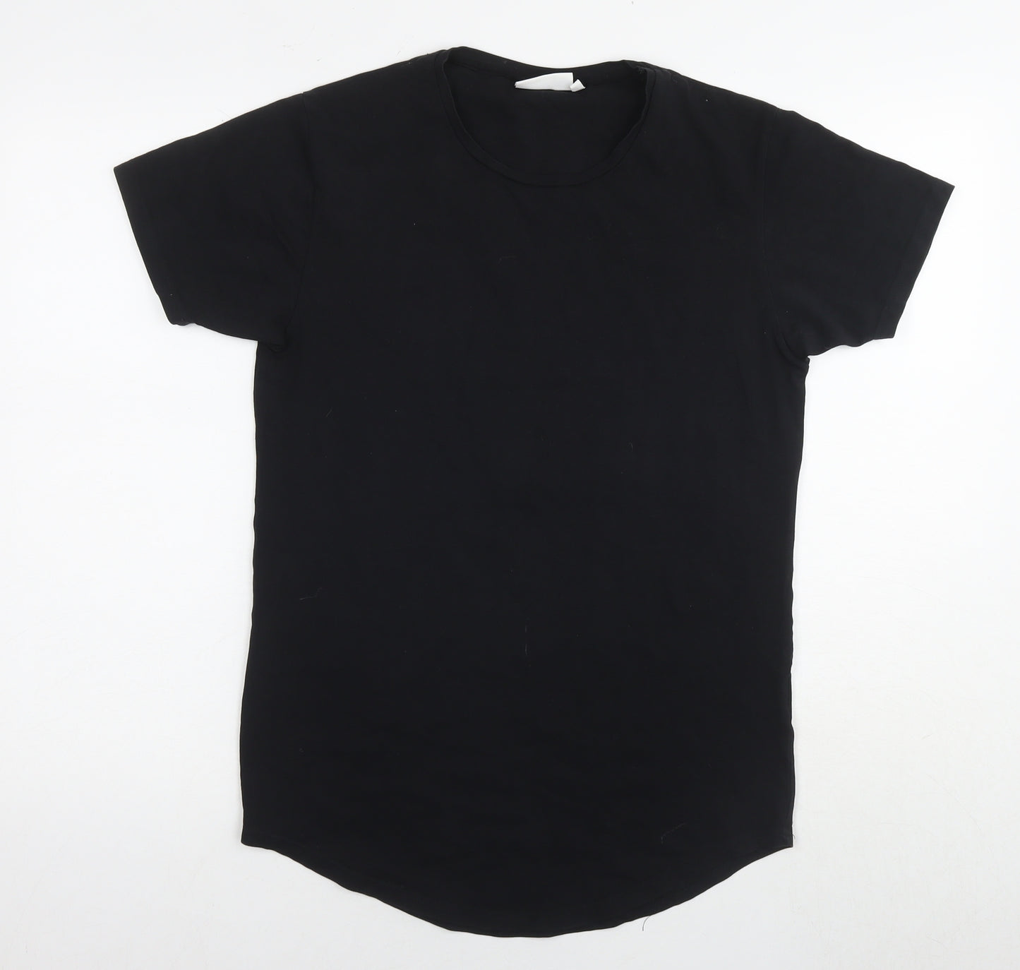 Avid&Co Mens Black Cotton T-Shirt Size S Round Neck