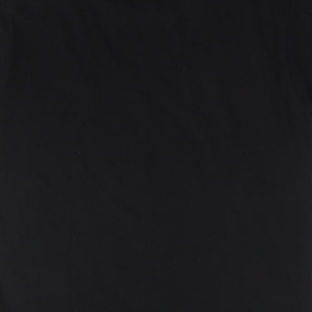 Avid&Co Mens Black Cotton T-Shirt Size S Round Neck