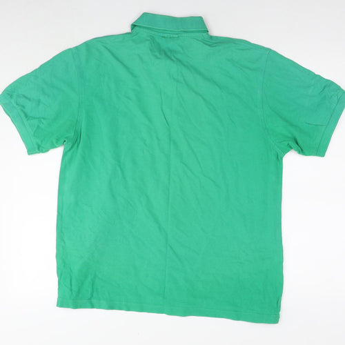 Haworth Mens Green Cotton Polo Size L Collared Pullover