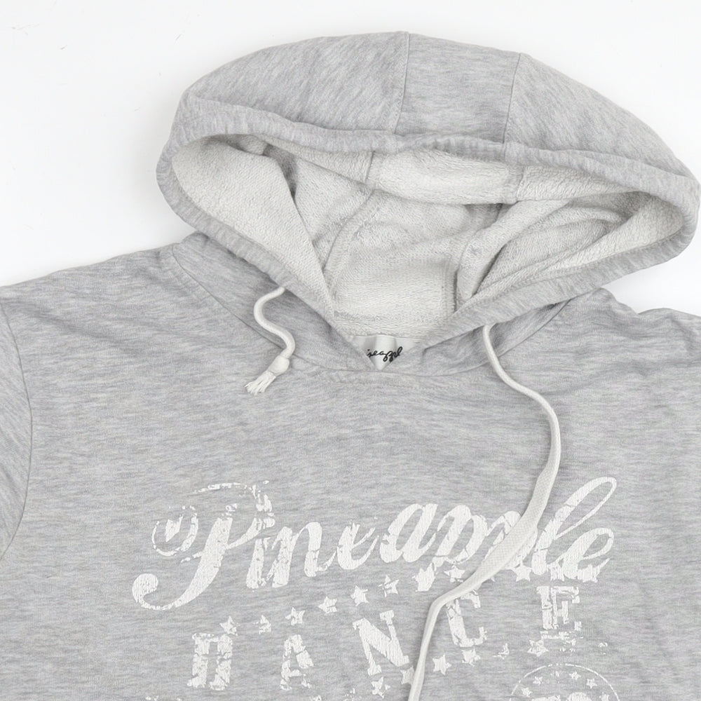 Pineapple Womens Grey Cotton Pullover Hoodie Size M Pullover - Logo