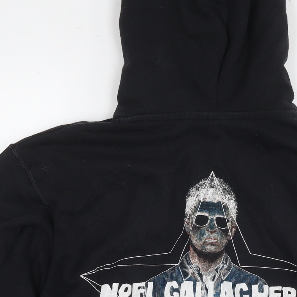 Noel Callaghers Mens Black Cotton Full Zip Hoodie Size M - High Flying Birds