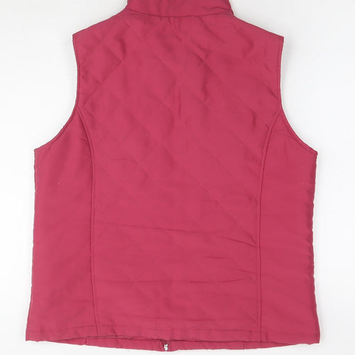 EWM Womens Red Gilet Waistcoat Size 10 Zip - Size 10-12