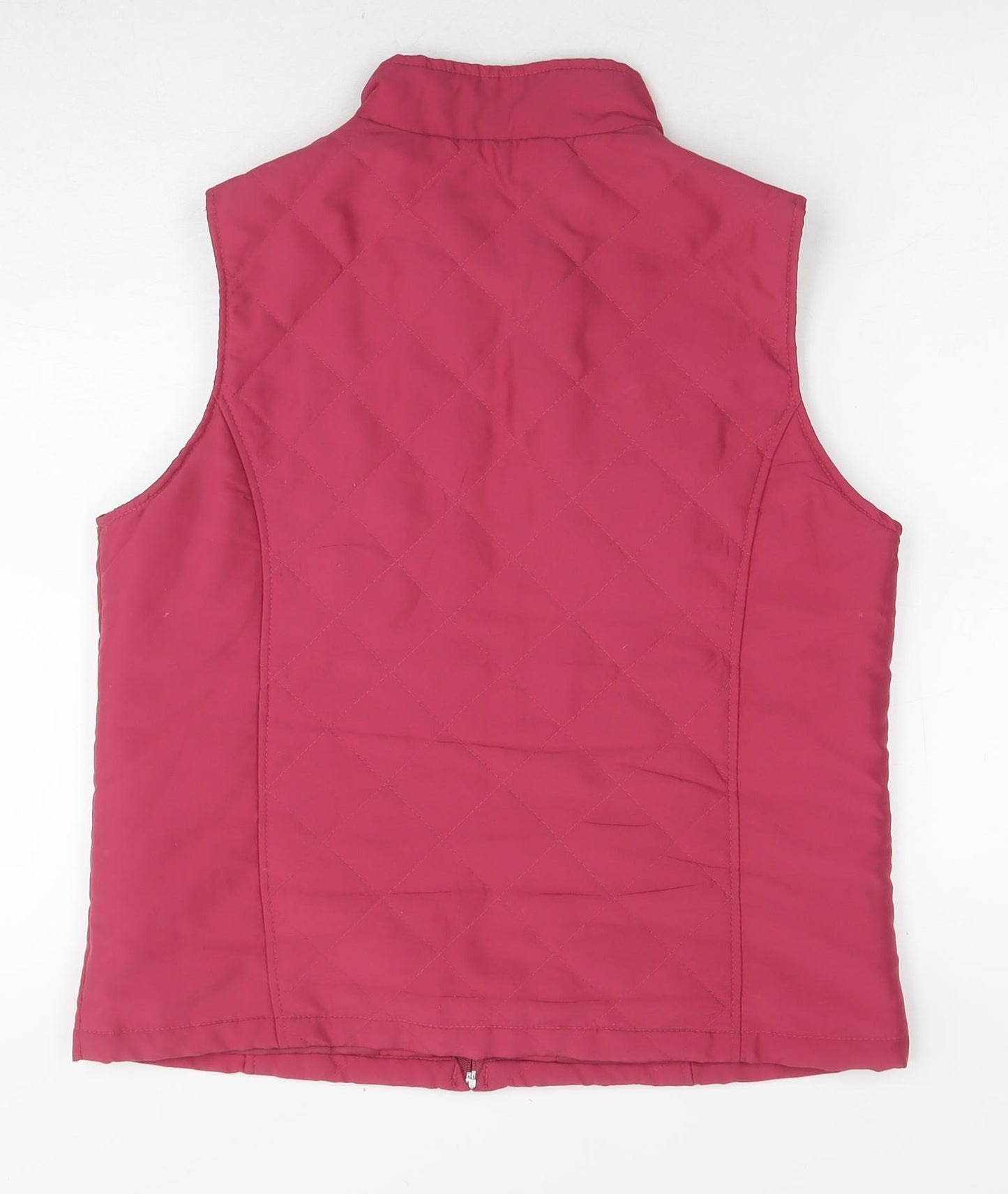 EWM Womens Red Gilet Waistcoat Size 10 Zip - Size 10-12