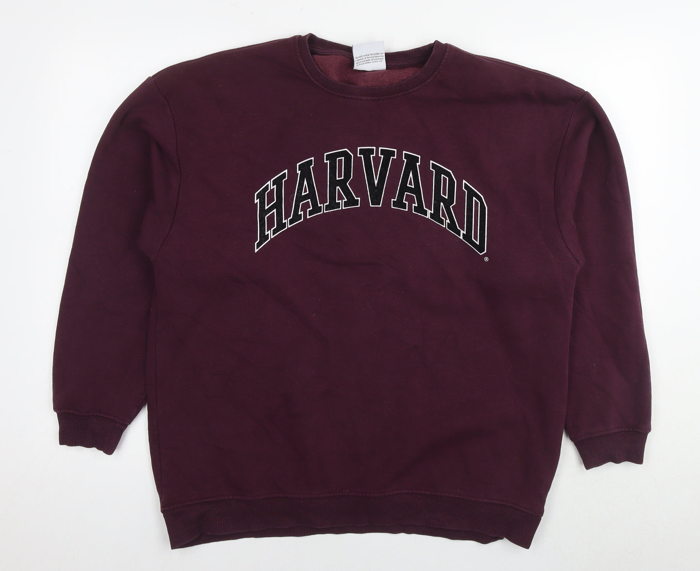 Harvard Mens Purple Cotton Pullover Sweatshirt Size M - Logo