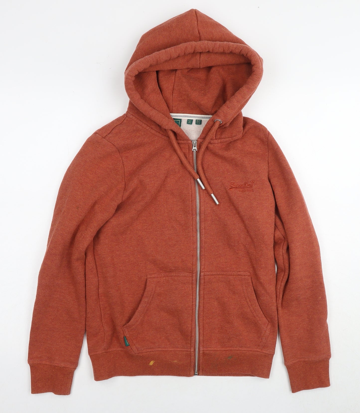 Superdry Womens Brown Cotton Full Zip Hoodie Size 10 Zip