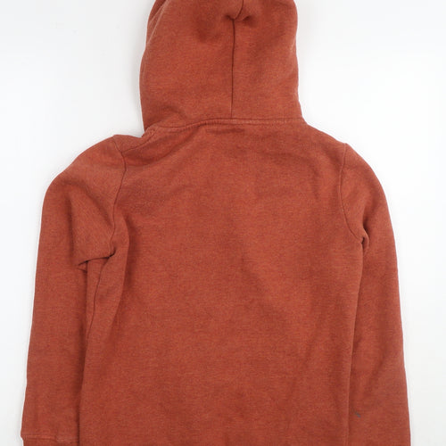 Superdry Womens Brown Cotton Full Zip Hoodie Size 10 Zip