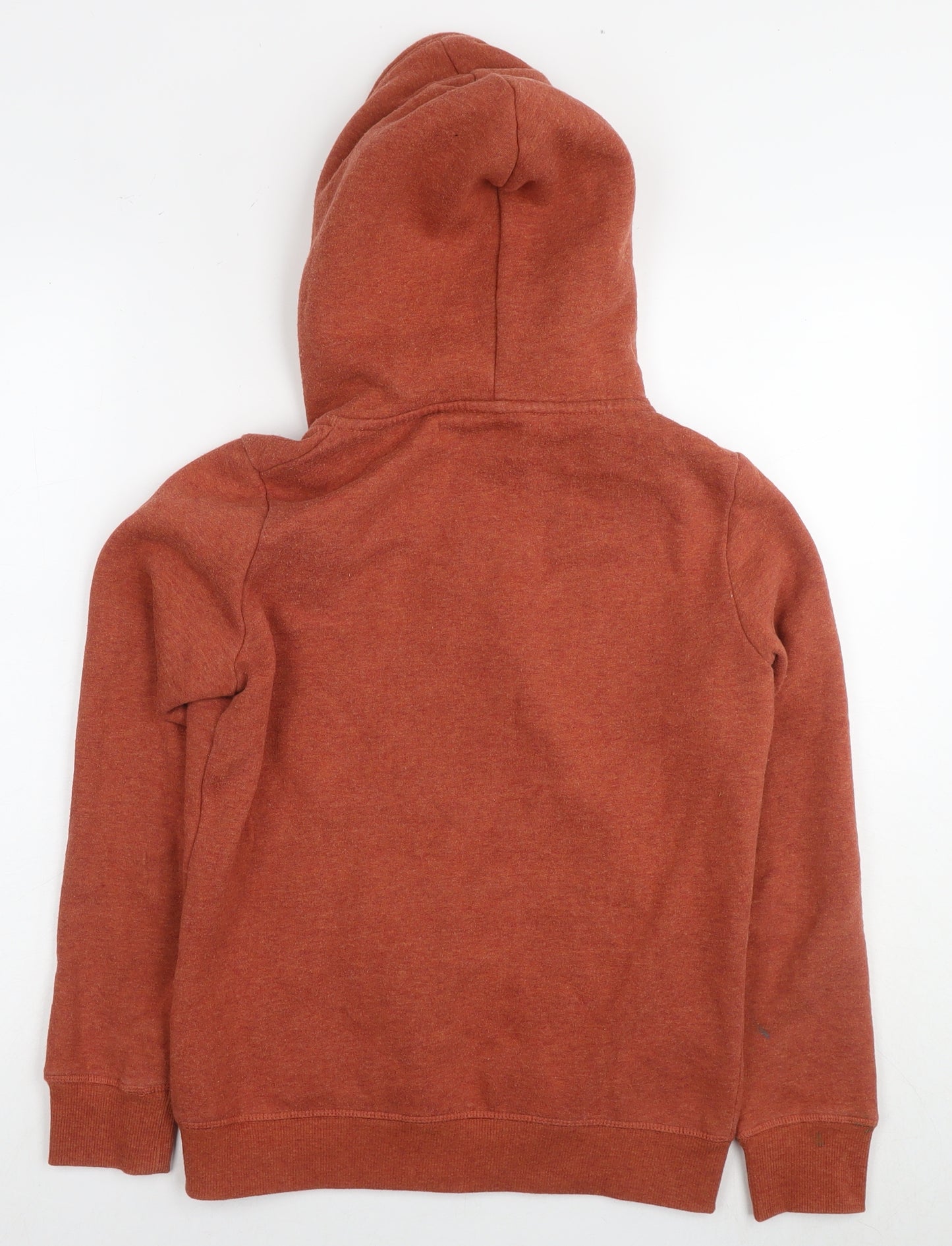 Superdry Womens Brown Cotton Full Zip Hoodie Size 10 Zip