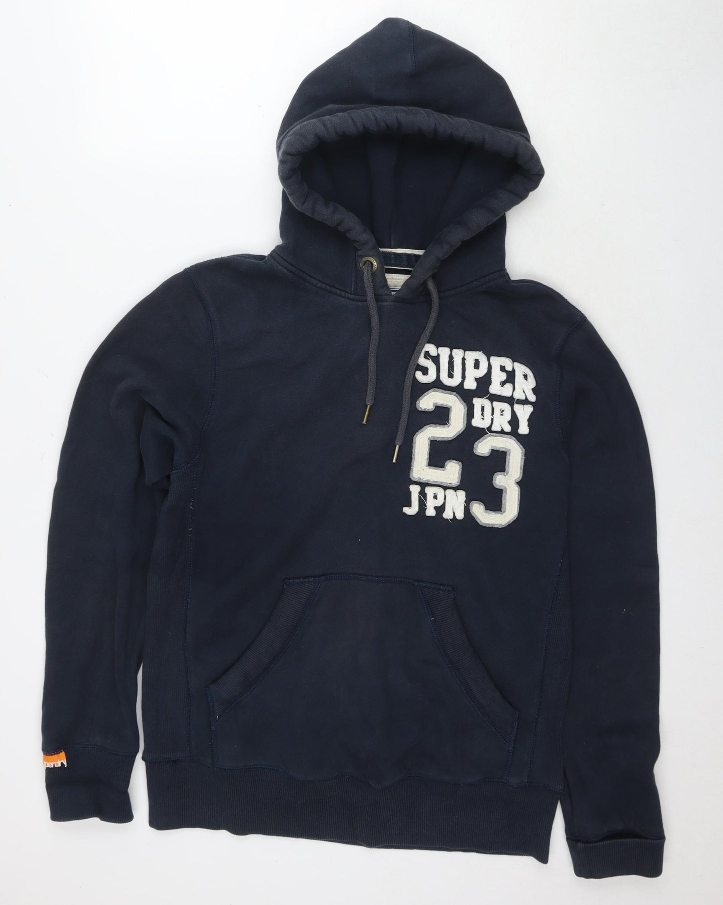 Superdry Womens Blue Cotton Full Zip Hoodie Size L Pullover