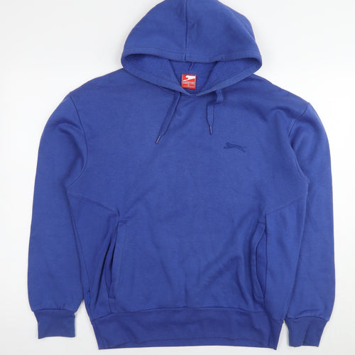 Slazenger Womens Blue Cotton Pullover Hoodie Size M Pullover