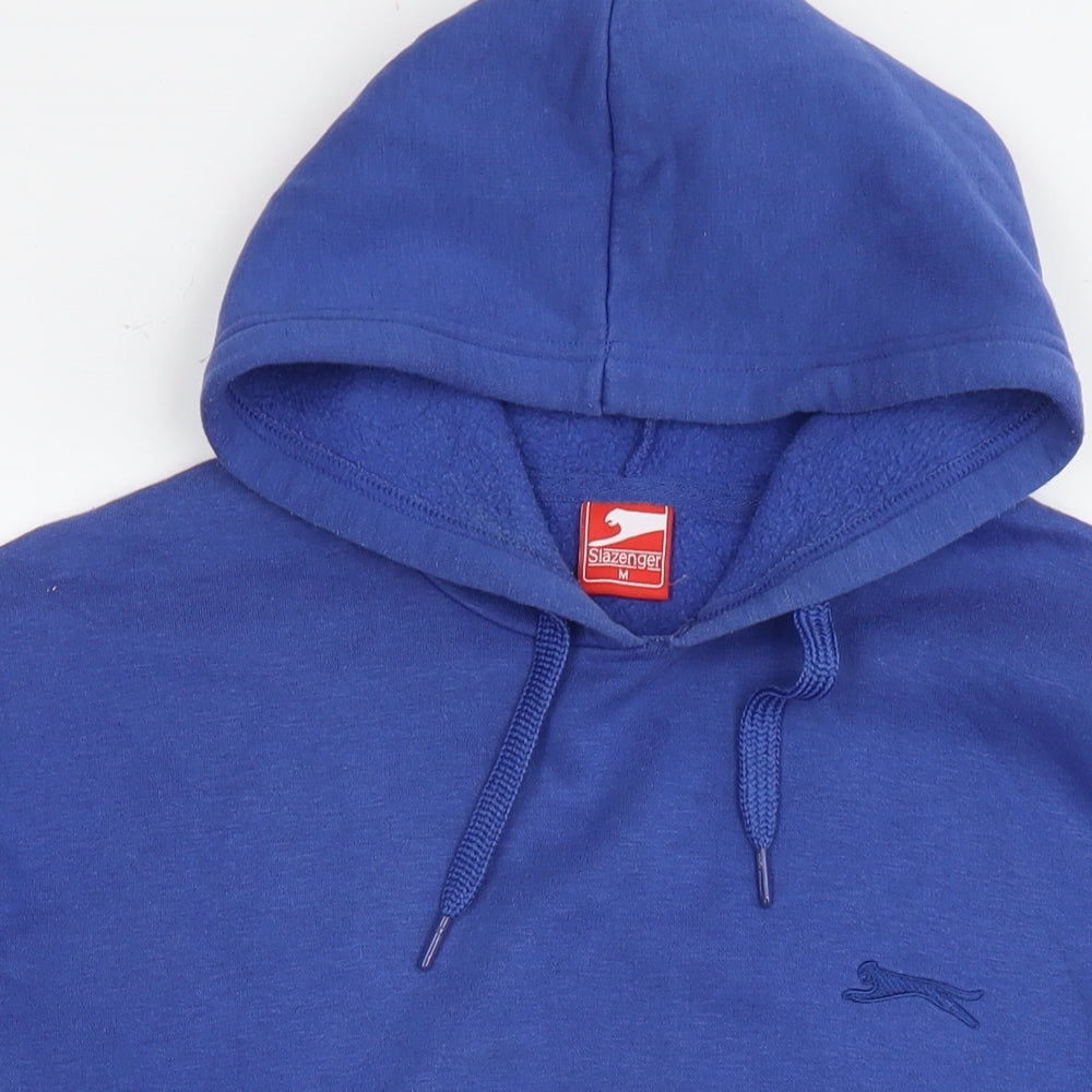 Slazenger Womens Blue Cotton Pullover Hoodie Size M Pullover