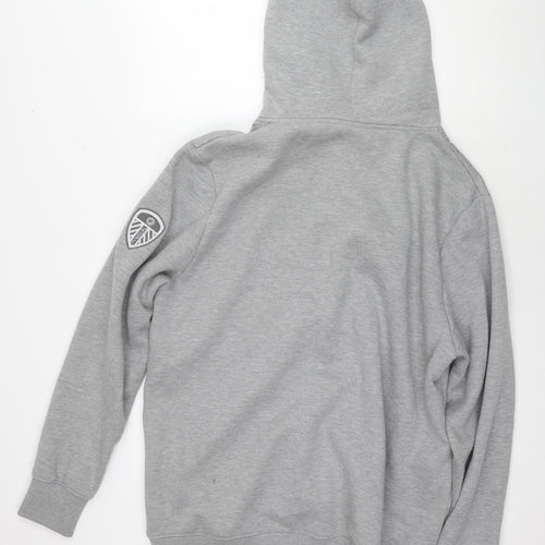 LUFC Womens Grey Cotton Pullover Hoodie Size 2XL Pullover