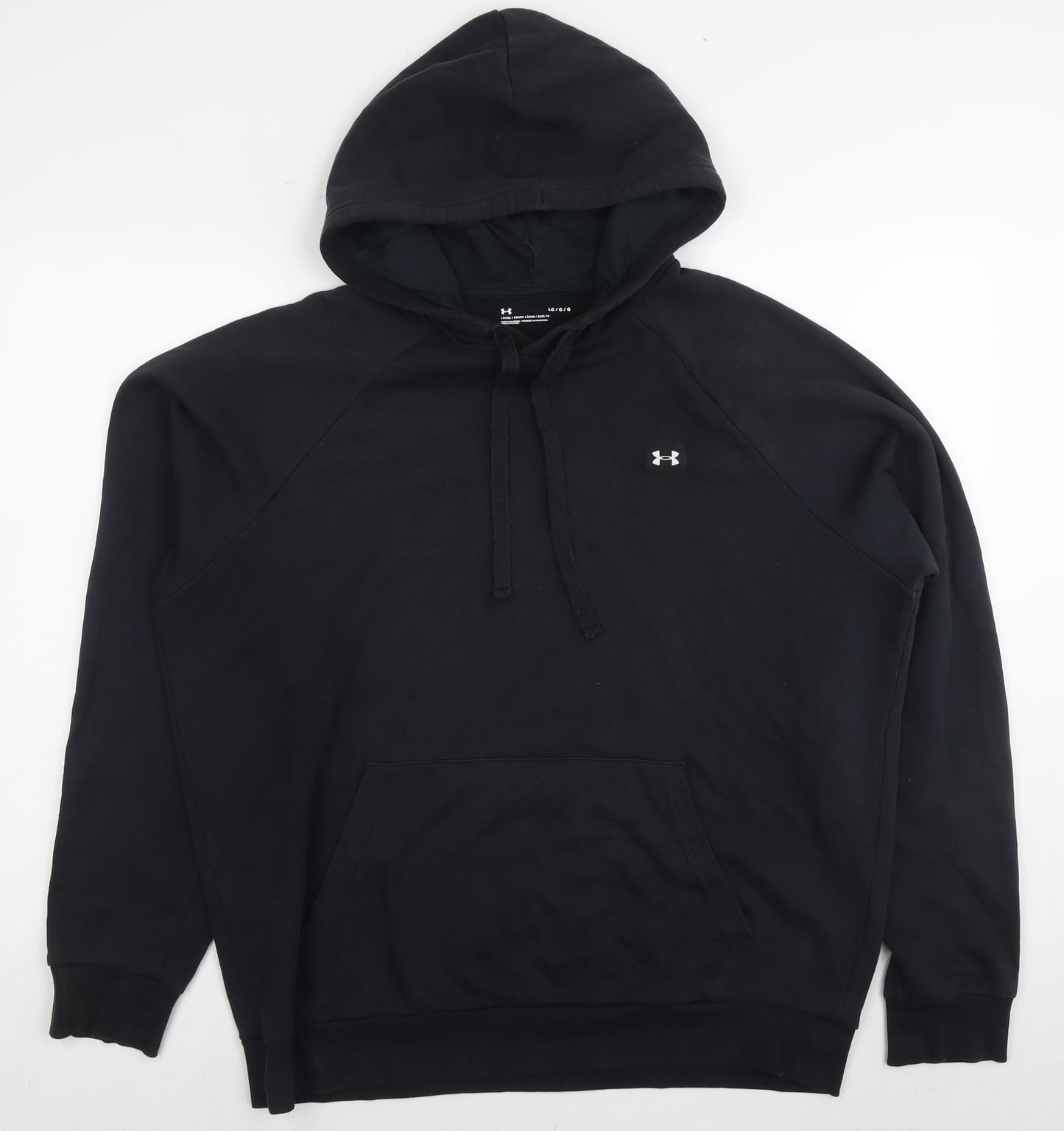 Under armour Mens Black Cotton Pullover Hoodie Size L