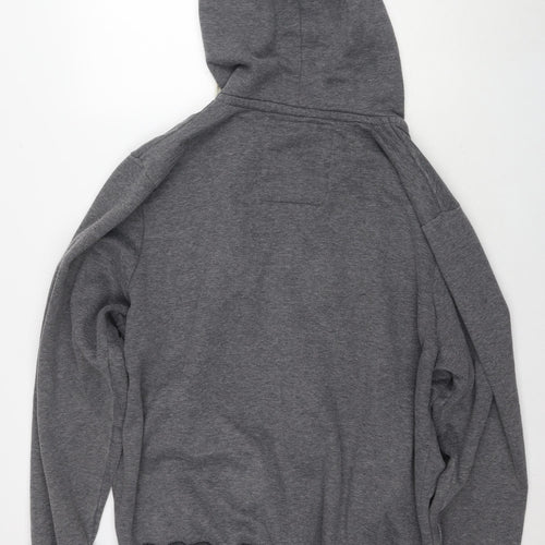 Split Star Womens Grey Cotton Full Zip Hoodie Size 2XL Pullover - Logo