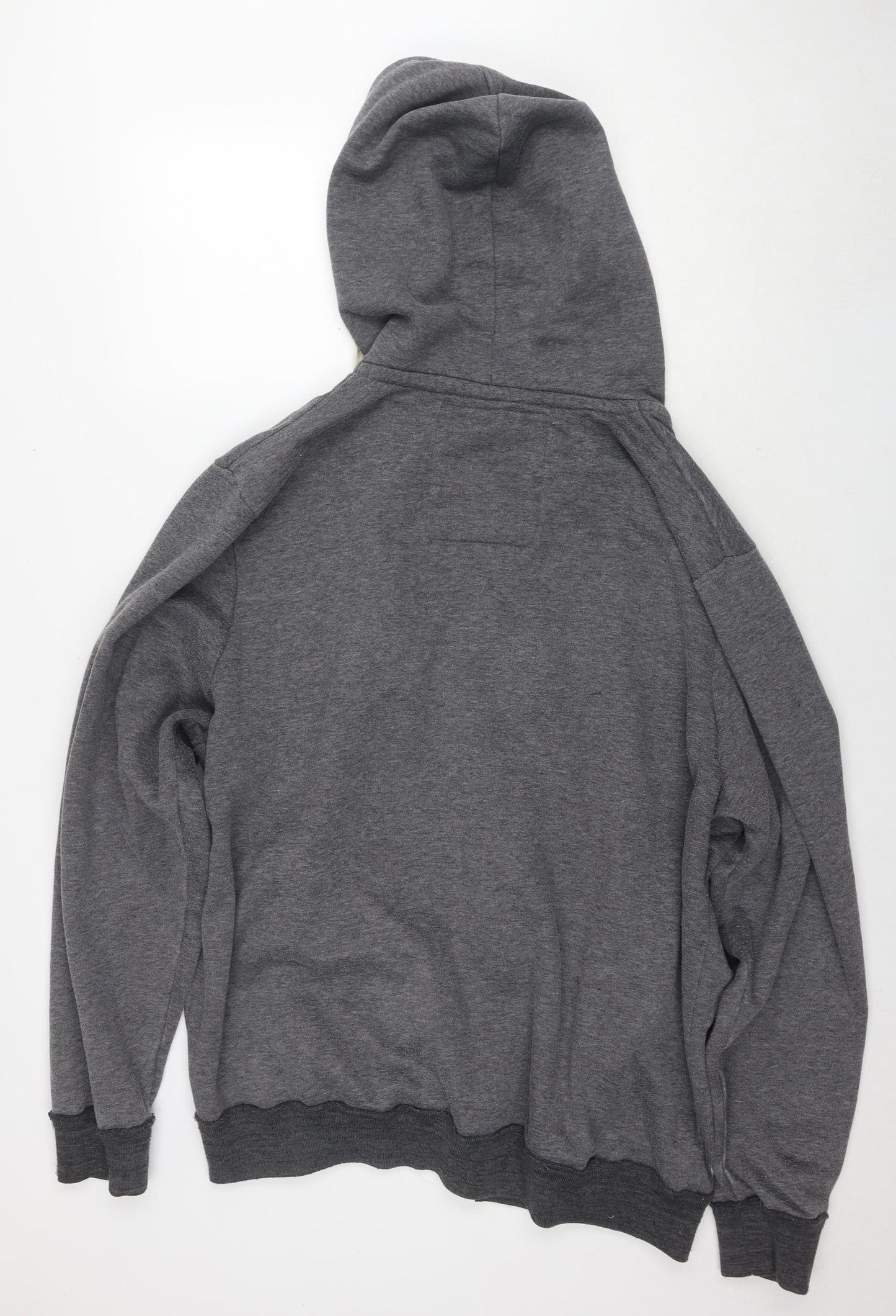 Split Star Womens Grey Cotton Full Zip Hoodie Size 2XL Pullover - Logo