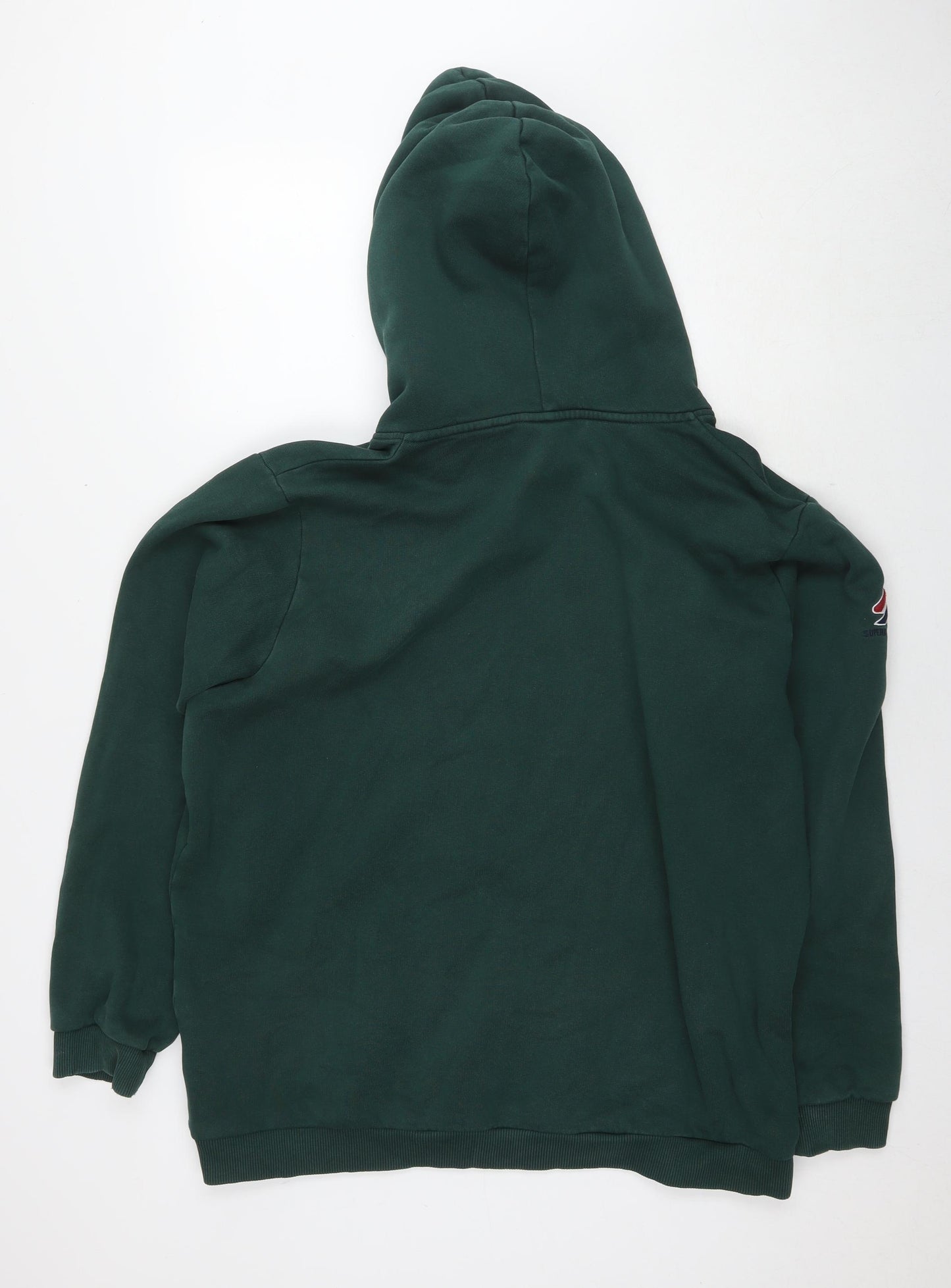 Superdry Mens Green Cotton Pullover Hoodie Size M - Logo Size M/L