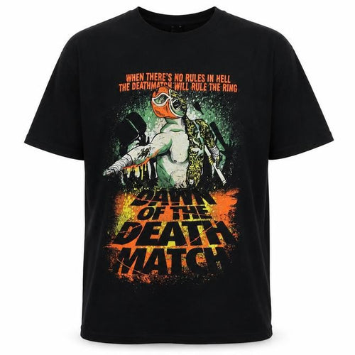 Dawn Of The Death Mens Black Cotton T-Shirt Size L Round Neck - Fight match winner