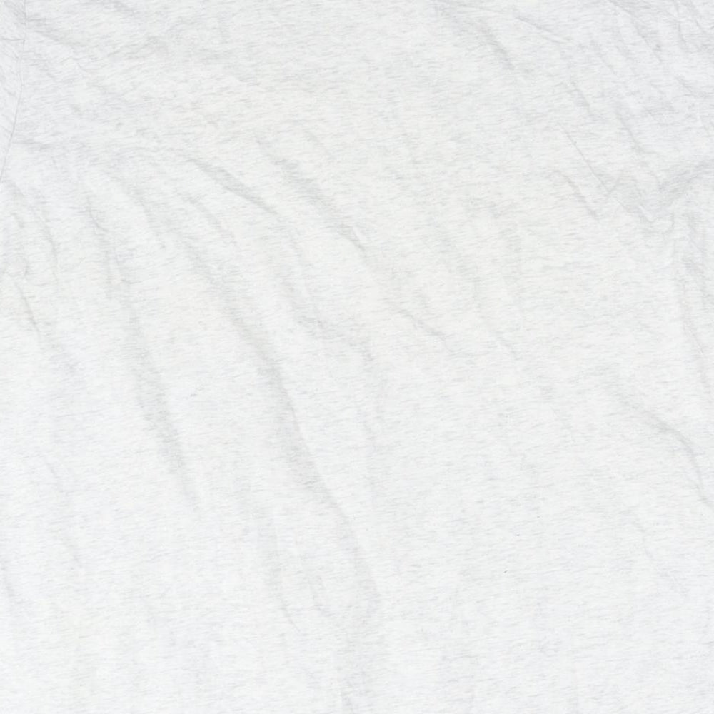 Nike Womens Grey Cotton Basic T-Shirt Size M Round Neck - Unisex