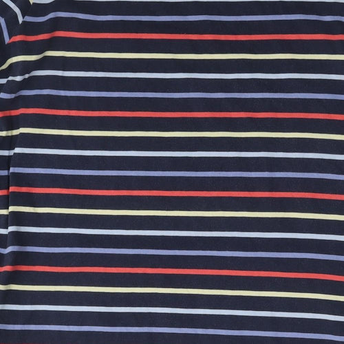 Barbour Womens Blue Striped Cotton T-Shirt Dress Size 16 Round Neck Pullover