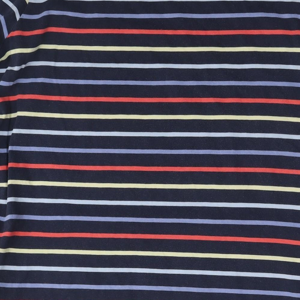 Barbour Womens Blue Striped Cotton T-Shirt Dress Size 16 Round Neck Pullover
