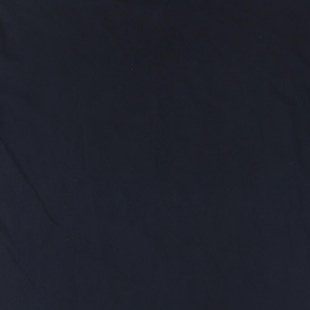 Boss Mens Black Cotton T-Shirt Size M Round Neck - Logo