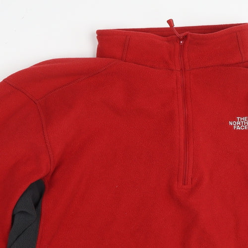 The North Face Mens Red Polyester Pullover Sweatshirt Size M