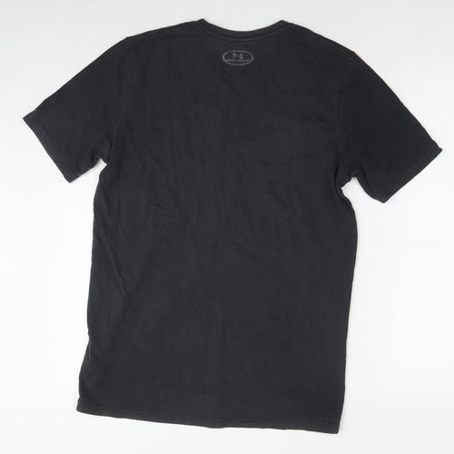 Under armour Mens Black Cotton T-Shirt Size M Round Neck