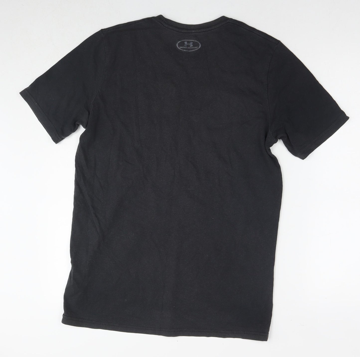 Under armour Mens Black Cotton T-Shirt Size M Round Neck