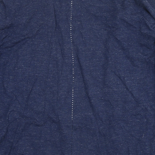 Fat Face Womens Blue V-Neck Cotton Cape Jumper Size 10