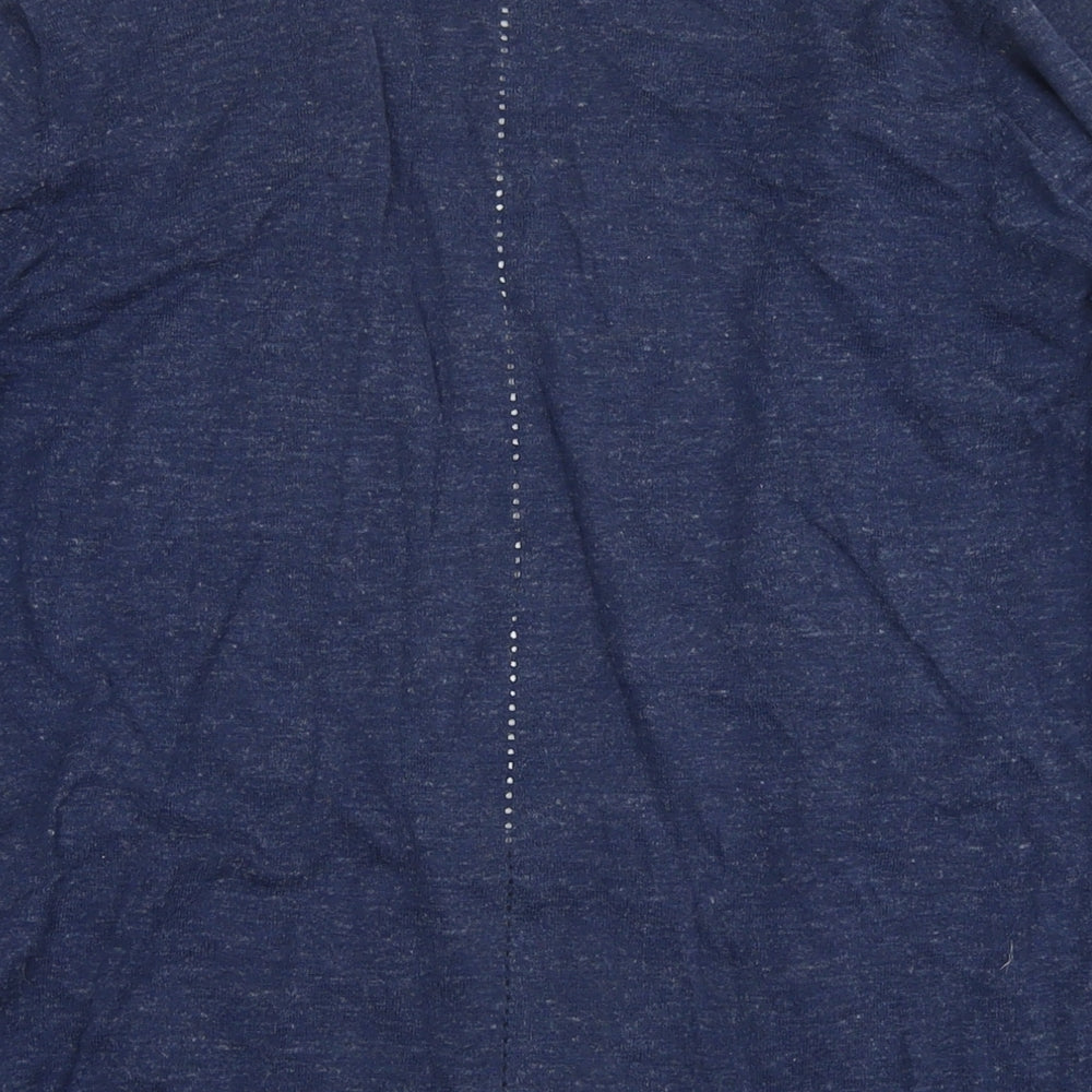 Fat Face Womens Blue V-Neck Cotton Cape Jumper Size 10