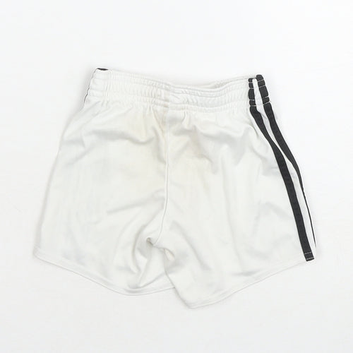 adidas Boys White Polyester Jogger Trousers Size 12-18 Months Pullover - Manchester United Shorts