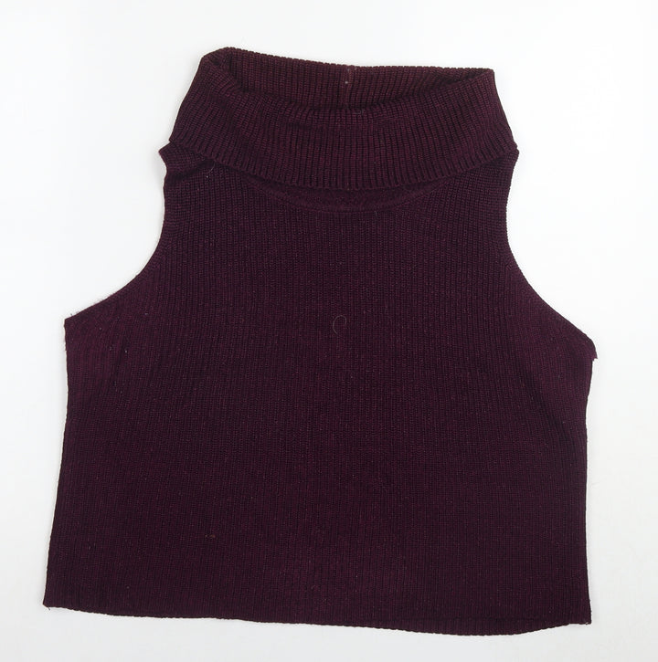 J. Taylor Womens Purple Roll Neck Viscose Pullover Jumper Size 20