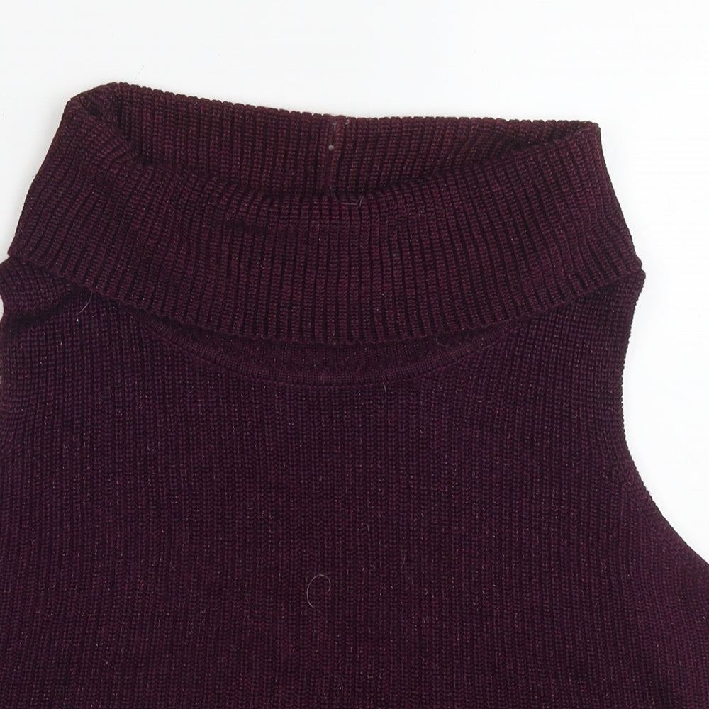 J. Taylor Womens Purple Roll Neck Viscose Pullover Jumper Size 20