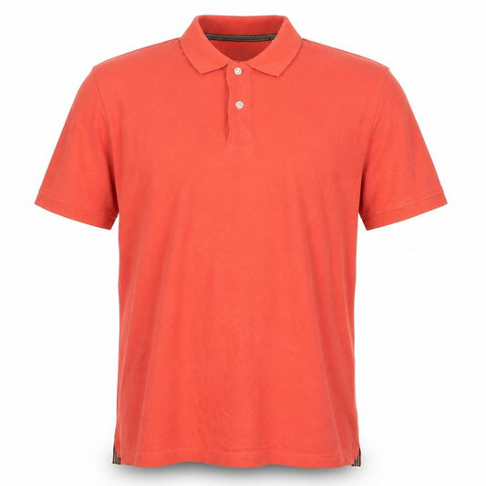 Front view of ESPRIT men’s red cotton polo, size XL, collared pullover