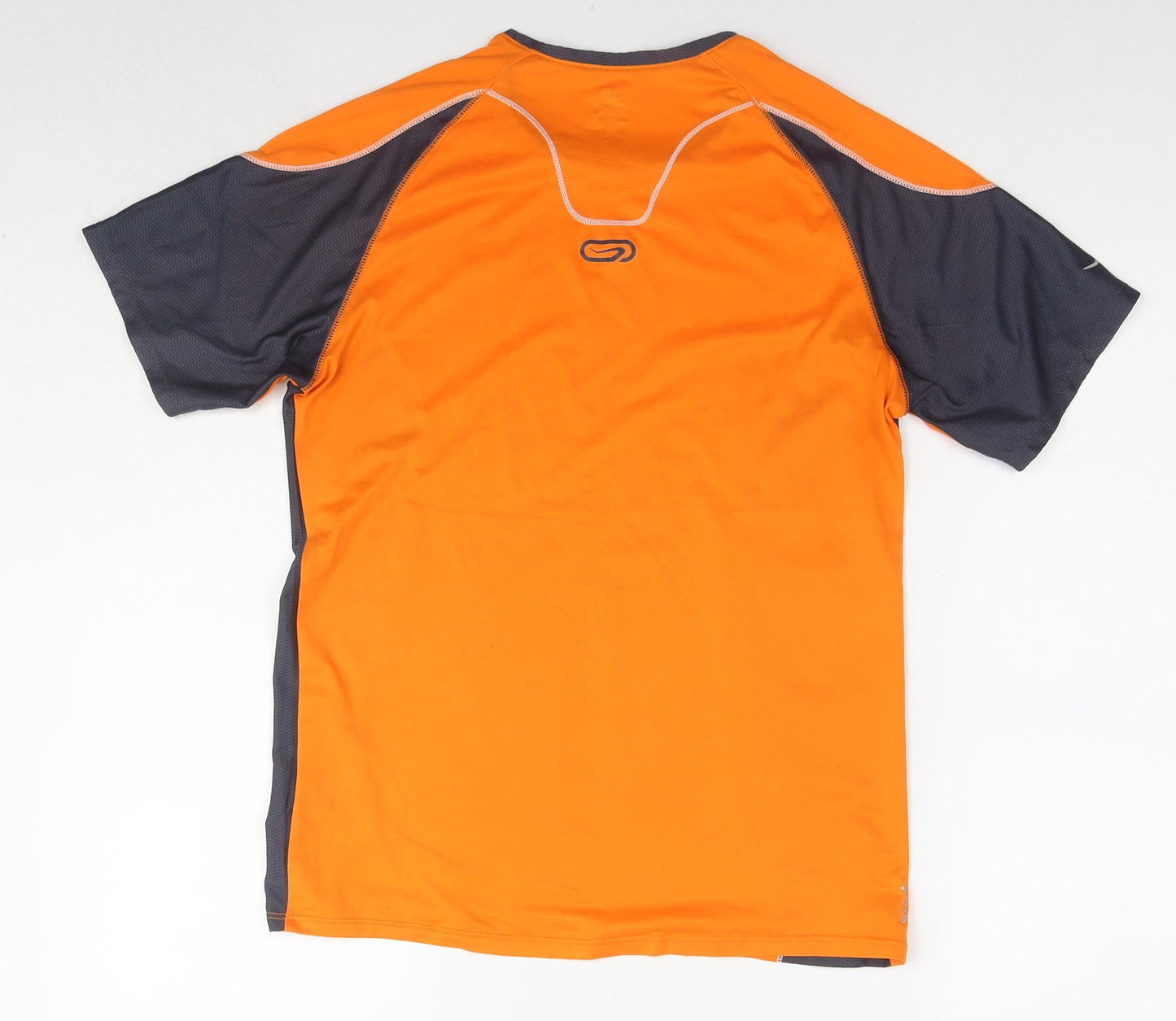 Kalenji Womens Orange Polyester Basic T-Shirt Size S Round Neck Pullover