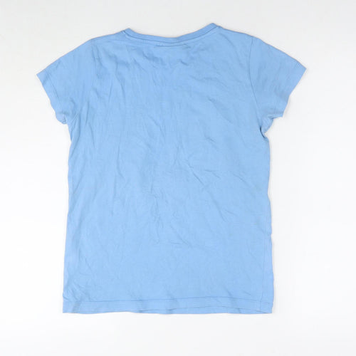 Peter Storm Boys Blue Cotton Basic T-Shirt Size 13 Years Round Neck Pullover - Only one planet no other