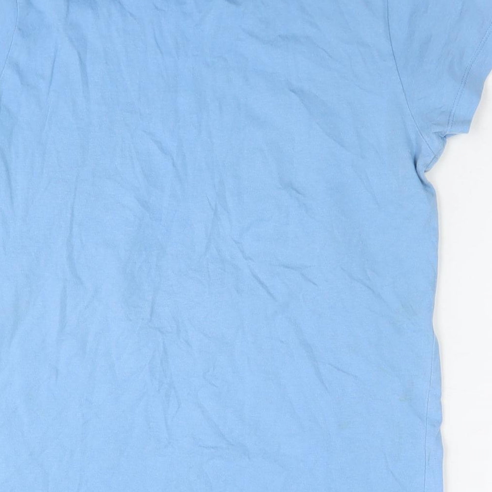 Peter Storm Boys Blue Cotton Basic T-Shirt Size 13 Years Round Neck Pullover - Only one planet no other