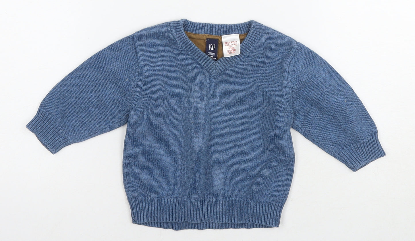 Gap Boys Blue Cotton Pullover Jumper Size 6-9 Months Pullover - Age 6-12 months