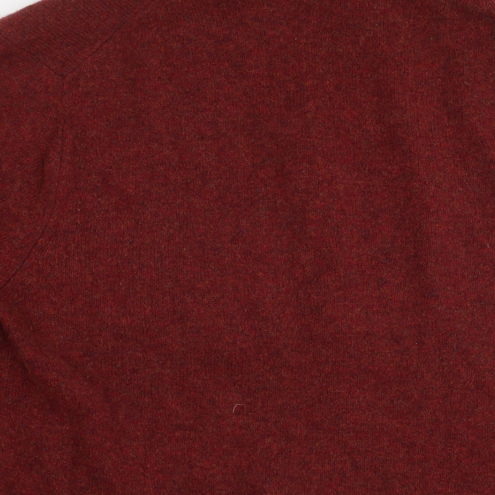 Uniqlo Mens Red Roll Neck Wool Pullover Jumper Size 3XL Long Sleeve