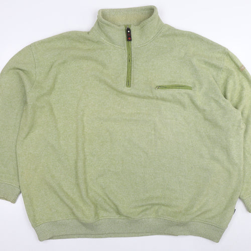 CASAMODA Mens Green Cotton Pullover Sweatshirt Size 5XL