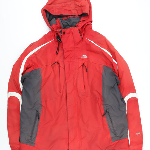 Trespass Mens Red Jacket Coat Size L Zip