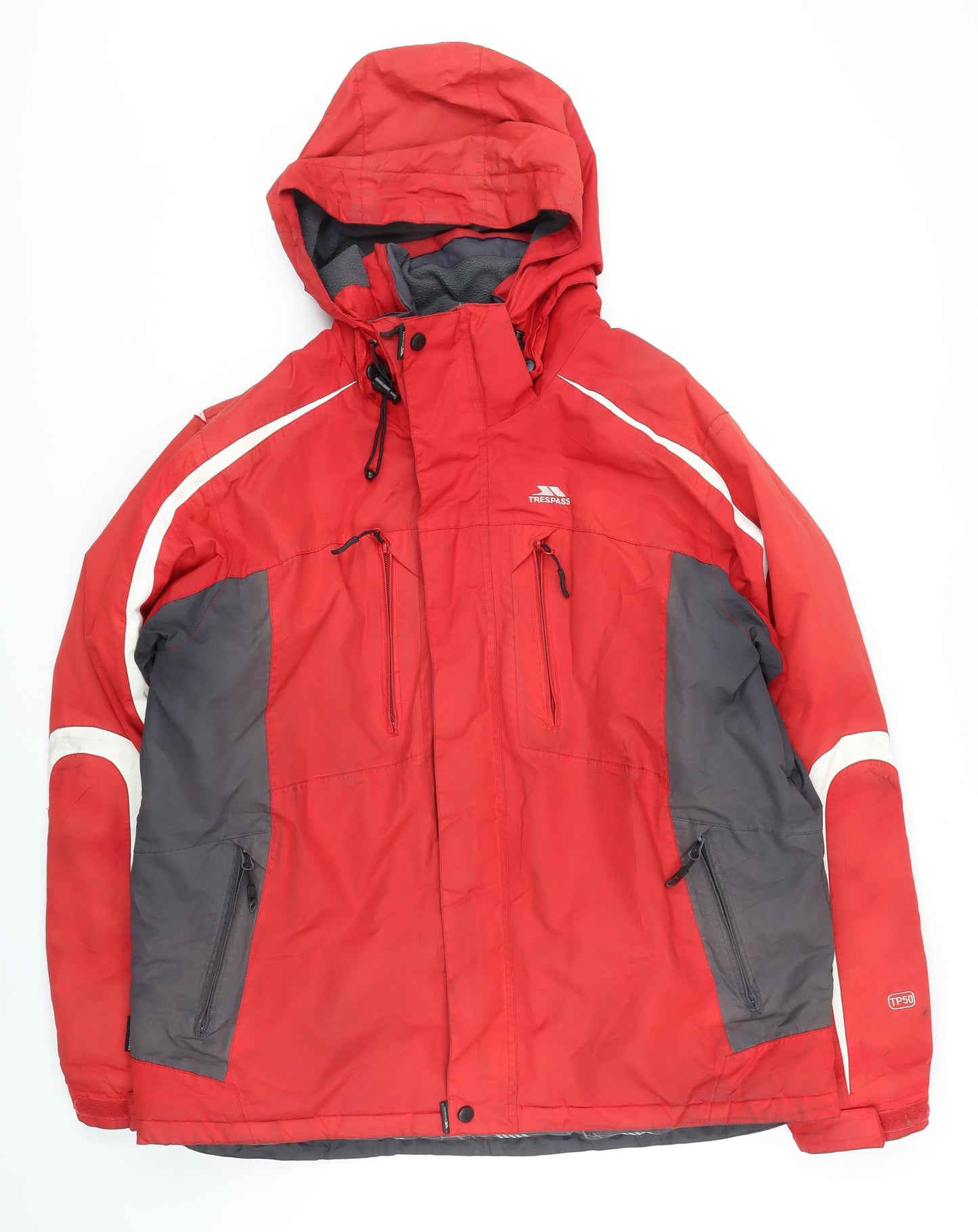 Trespass Mens Red Jacket Coat Size L Zip