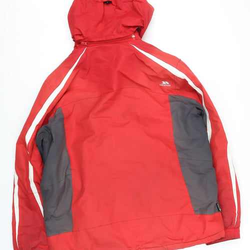 Trespass Mens Red Jacket Coat Size L Zip